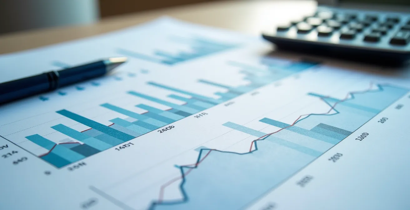 Analyse macro de documents financiers et graphiques de performance immobilière