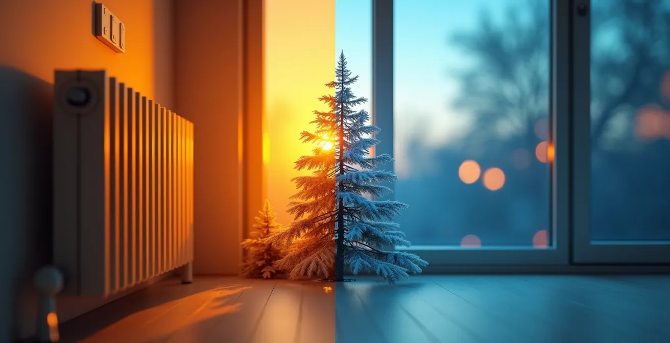 Comparaison visuelle entre consommation énergétique et émissions GES dans le calcul DPE