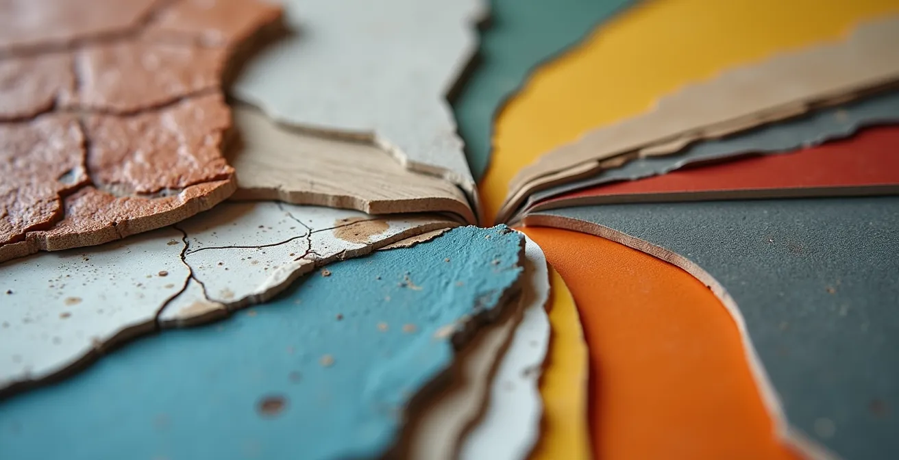 Intérieur en cours de rénovation montrant le potentiel de transformation d'un espace