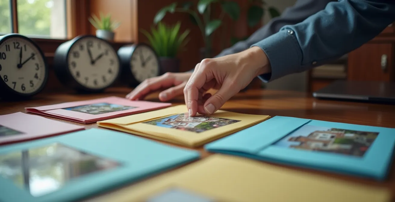 Diagramme abstrait montrant la distribution d'informations depuis un point central vers plusieurs destinations